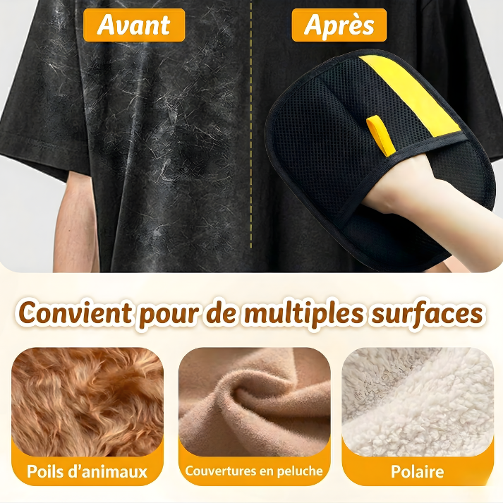 Gant anti-poils électrostatique | Coussinet Club™